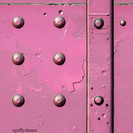 Pink Painted Bolted Metal Texture Seamless