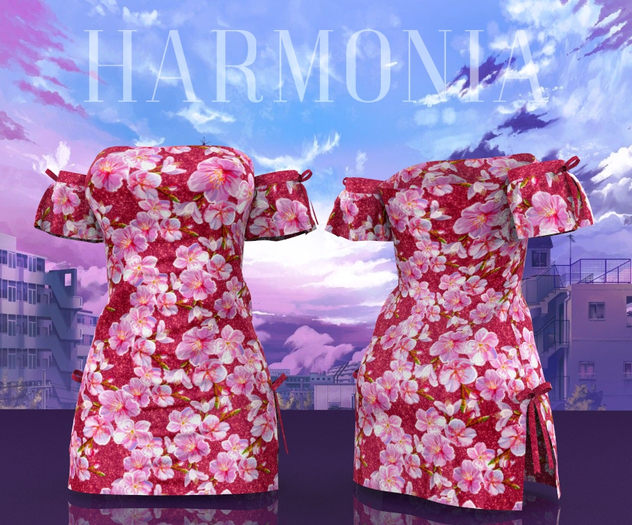 Red Sakura Anime Ribbon Dress Legacy