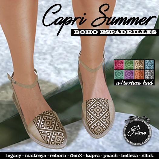 {Poeme} Capri Summer Boho Espadrille w/HUD