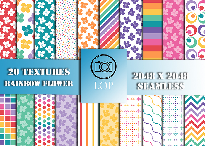 TEXTURERAINBOW FLOWER (ADD)