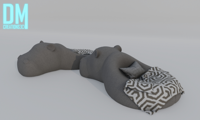 Hippo Couch Full Perm Mesh