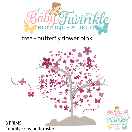 ZLD tree - butterfly flower pink