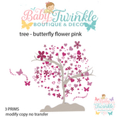 ZLD tree - butterfly flower pink