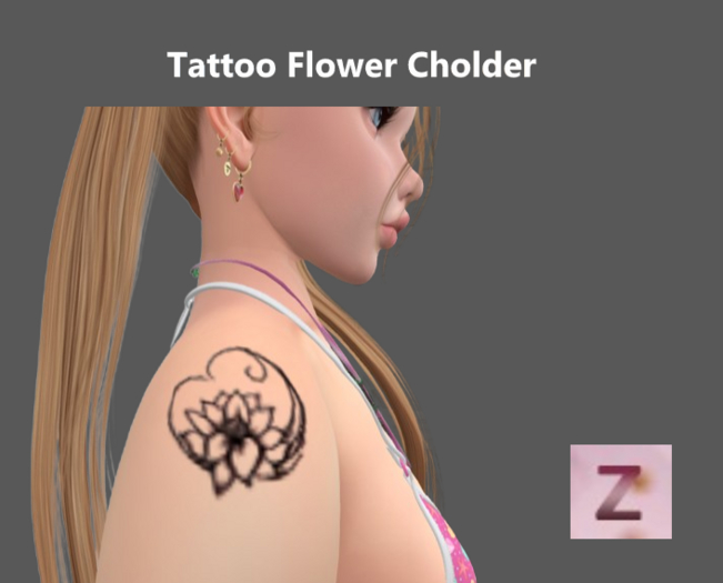 Tattoo Flower Cholder
