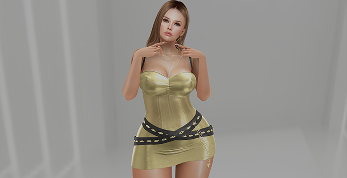BACANAL-LUCIA DRESS-ORO