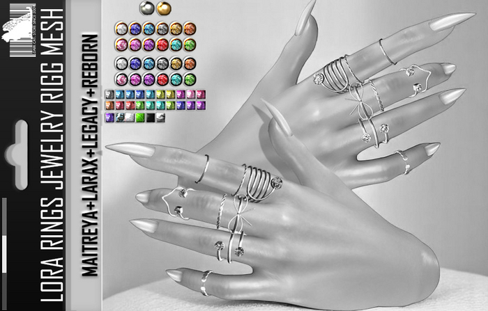 *.:Dark Cat:.*ACC-LORA RINGS JEWELRY RIGGED MESH DEMO
