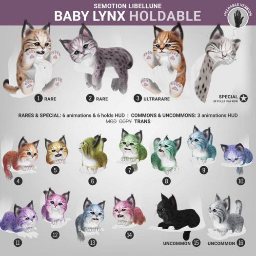 SEmotion Libellune Baby Lynx Holdable RARE 02