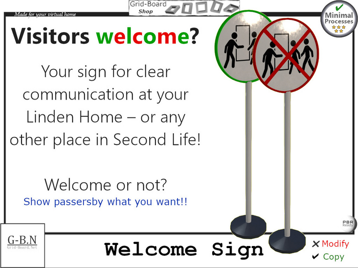 [  G-B.N  ] LH - Welcome Sign