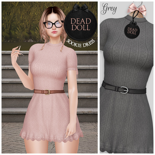 DEAD DOLL - Sookie Dress - Grey