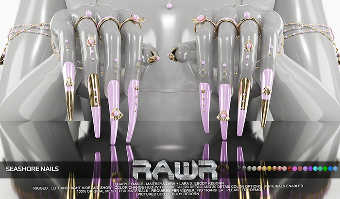 RAWR! Seashore Nails DEMO (add me)