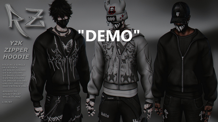 RZ. Y2K Zipper Hoodie DEMO