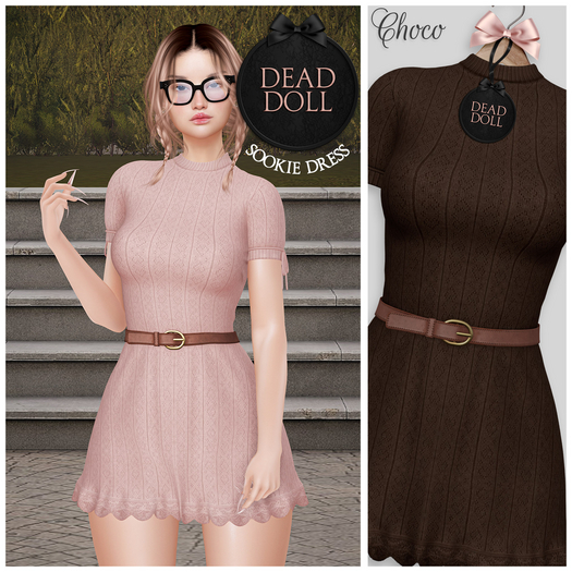 DEAD DOLL - Sookie Dress - Choco