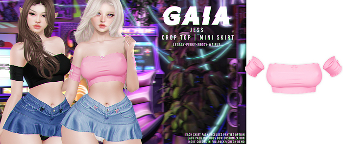 Gaia - jess crop top - babypink