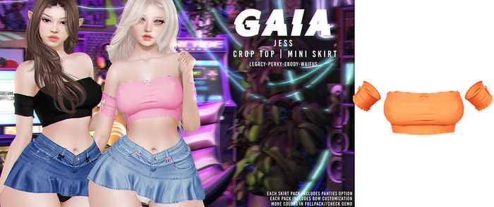 Gaia - jess crop top - pumpkin