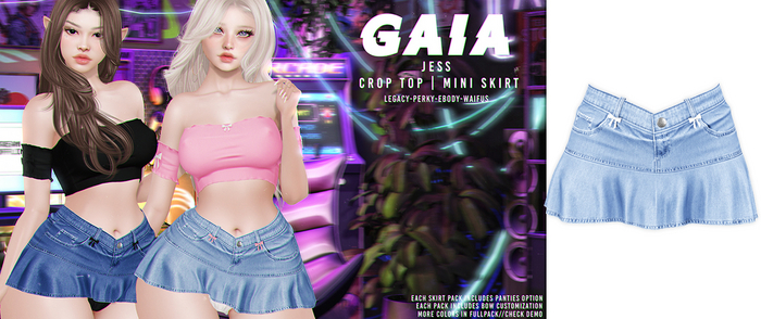 Gaia - jess mini skirt - light