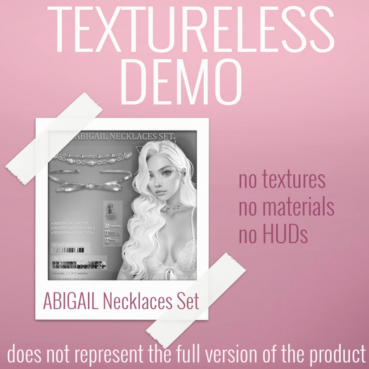 TEXTURELESS DEMO *AvaWay* ABIGAIL Necklaces Set