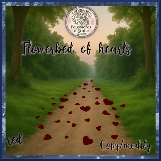 **Flowerbed of hearts**red