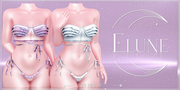 Elune. Cherry Set - Navy Blue