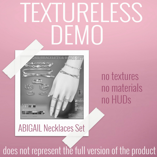 TEXTURELESS DEMO *AvaWay* ABIGAIL Bracelets & Rings Set