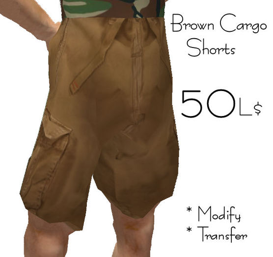 (WildThing) *- Brown Cargo Shorts -*