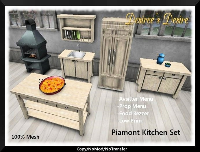  Piamont Kitchen V.2, Avsitter Menu + Props + Food Rezzer