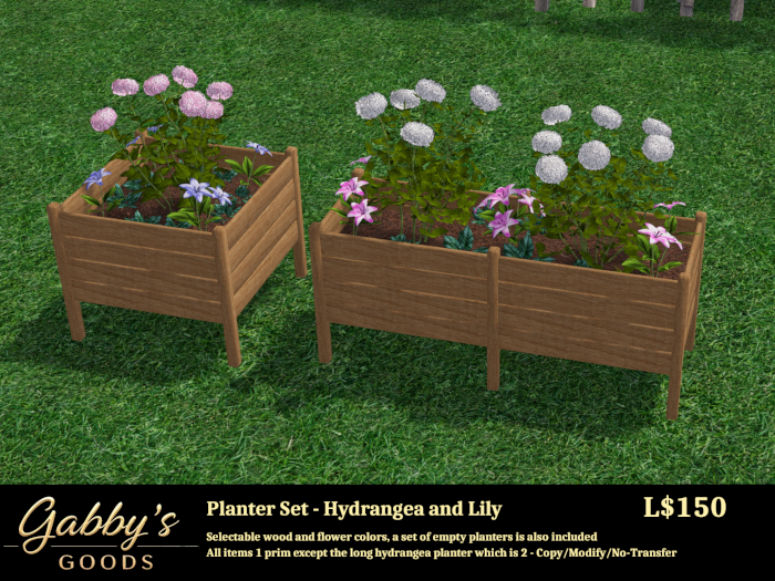Planter Set-Hydrangea/Lily