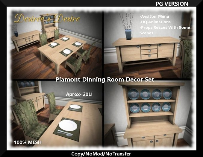 ::::Desiree's Desire:::: Piamont Dinning Room Set(BOXED)
