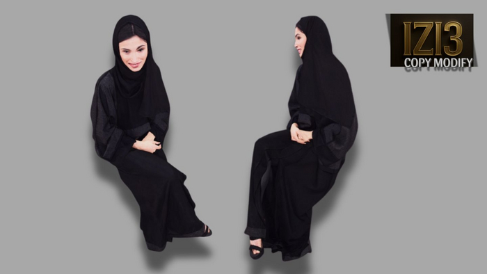 Covered Lady Sitting - Mesh