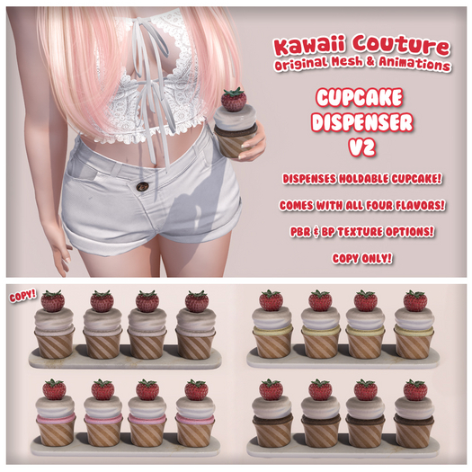 Kawaii Couture - Strawberry Cupcake Dispenser V2 