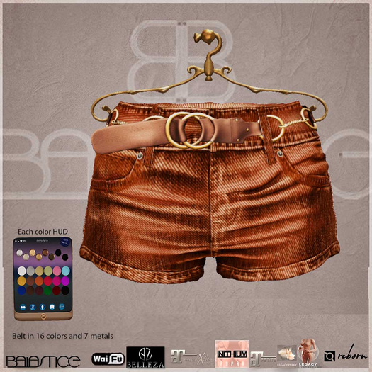 Baiastice_Lune Shorts-Rust