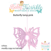 butterfly lamp pink