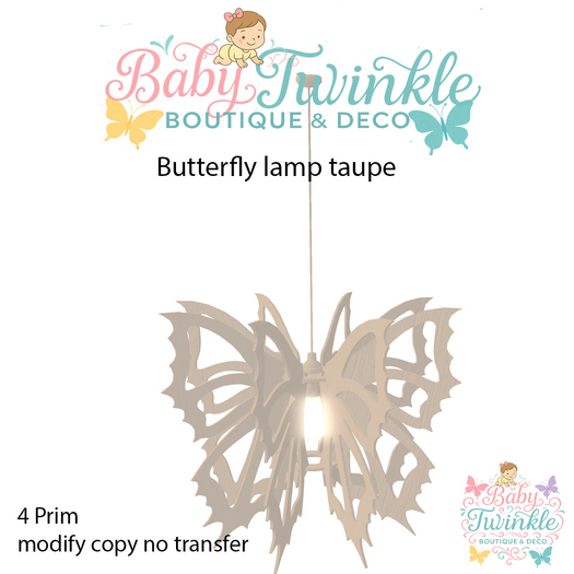 butterfly lamp taupe