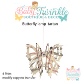 butterfly lamp  tartan