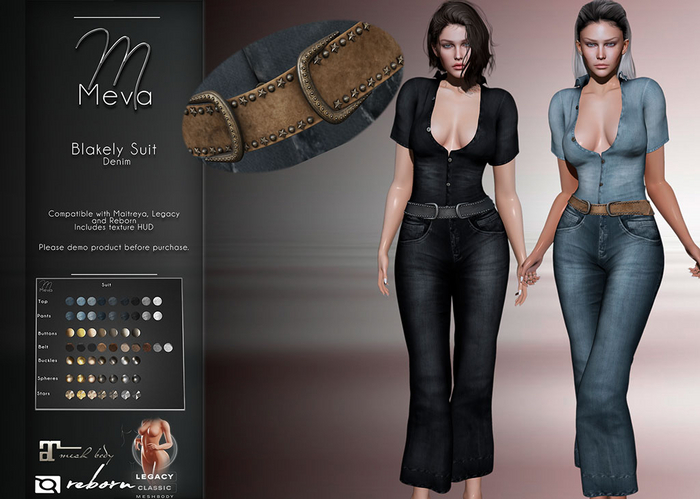 Meva Blakely Suit Denim  Demo 