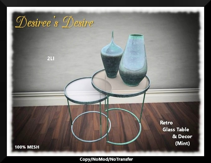 ::::Desiree's Desire:::: Retro Glass Table & Decor (Mint)