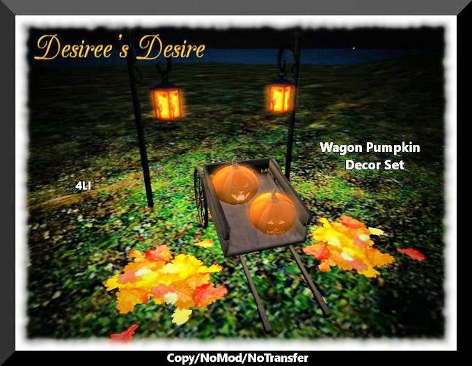 ::::Desiree's Desire:::: Wagon With Pumpkin Decor Set