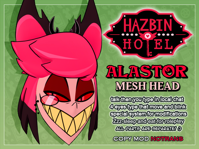 Hazbin Hotel - Alastor head