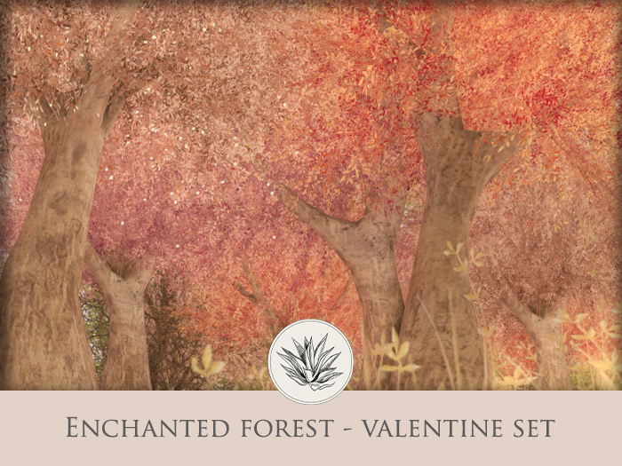 FINCA - Enchanted Forest trees Valentine / red set