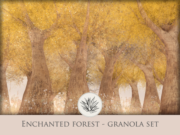 FINCA - Enchanted Forest trees Granola/Yellow set