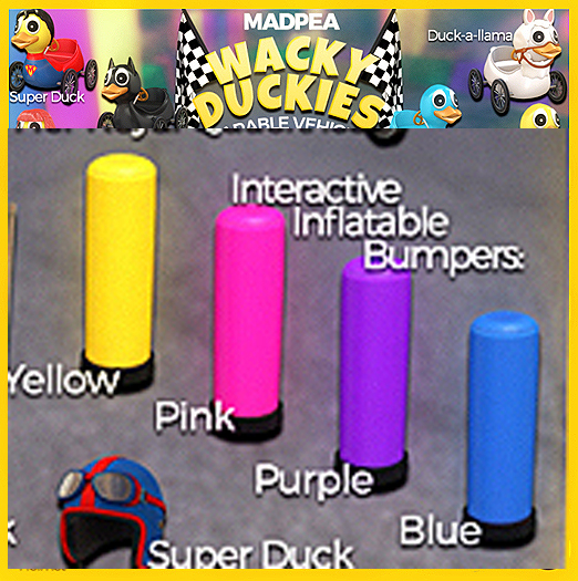 MadPea Wacky Duckies - Inflatable Bumper - Yellow