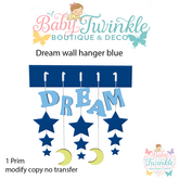 dream wall hanger blue