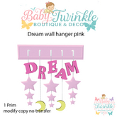 dream wall hanger pink