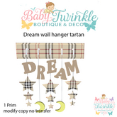 dream wall hanger  tartan