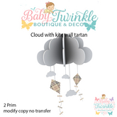 cloud with kite wall tartan