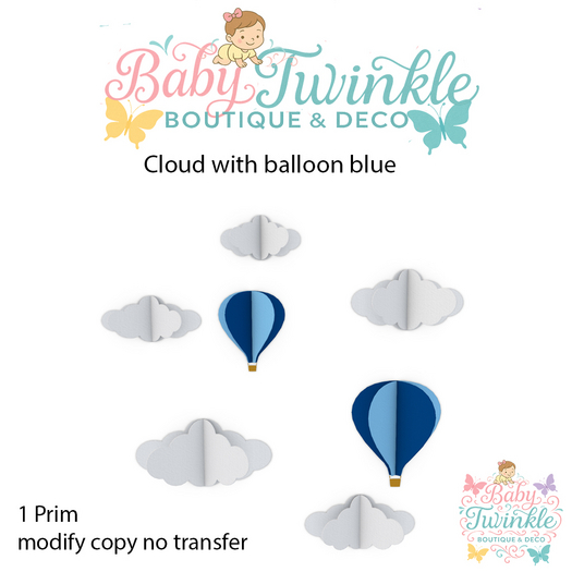 ZLD cloud with balloon blue