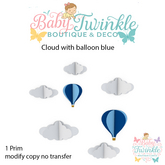 ZLD cloud with balloon blue