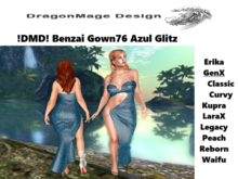 !DMD! Benzai Gown76 Azul Glitz