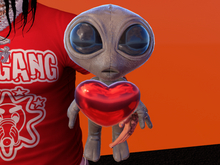 Love Alien Plush with Heart (ADD)