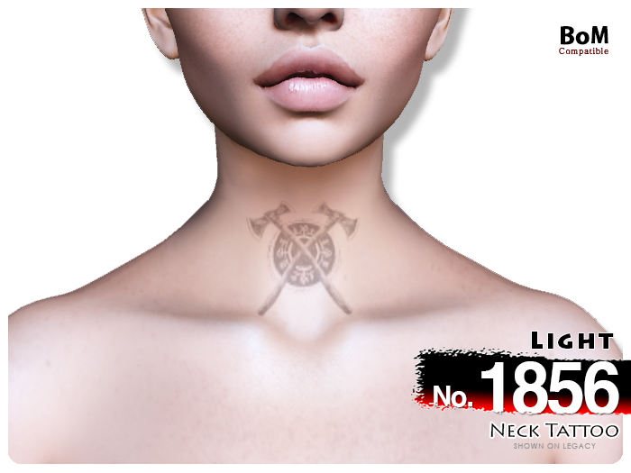 (Neck Tattoo) No.1856 Light