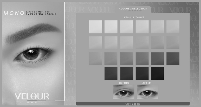 VELOUR "MONO" EYELID FEMME DEMO